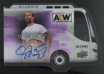 2022 Upper Deck AEW Allure CM Punk Buses Auto /10 #BU-18