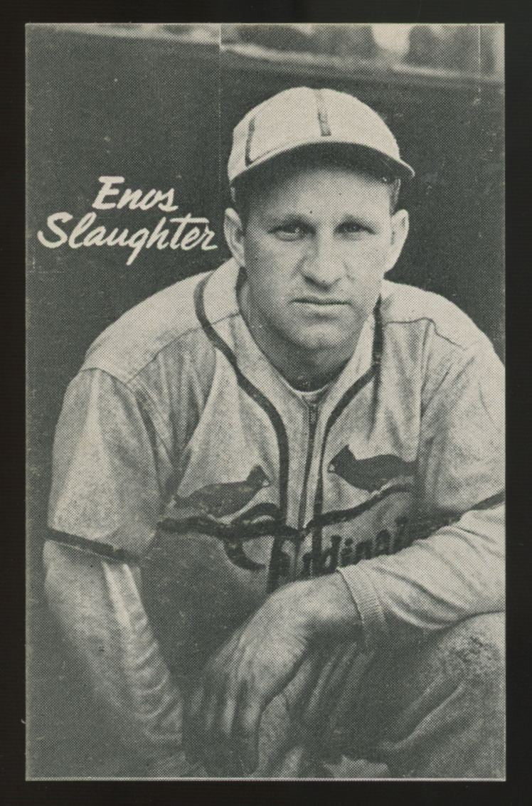 1947 Bond Bread Enos Slaughter Straight Corners Blank Back NM