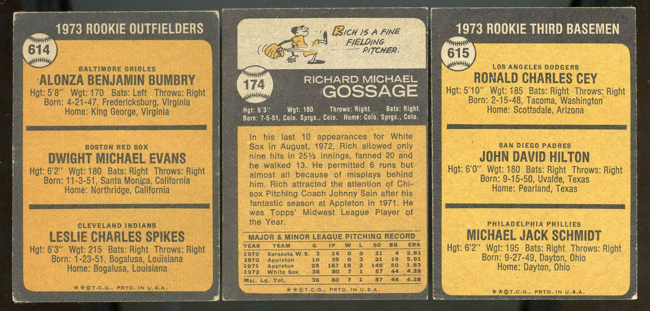1973 Topps Baseball Near Complete Set 652/660 VG-EX Schmidt RC