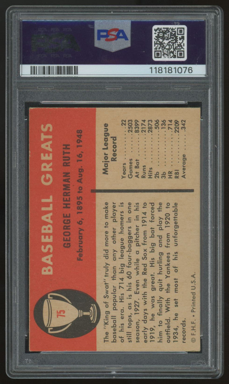 1961 Fleer Babe Ruth #75 PSA 5