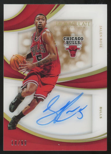 2018-19 Panini Immaculate Jalen Rose Shadowbox Signatures Auto /99 #SS-JRS
