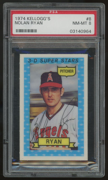 1974 Kellogg's Nolan Ryan 3-D Super Stars #8 PSA 8