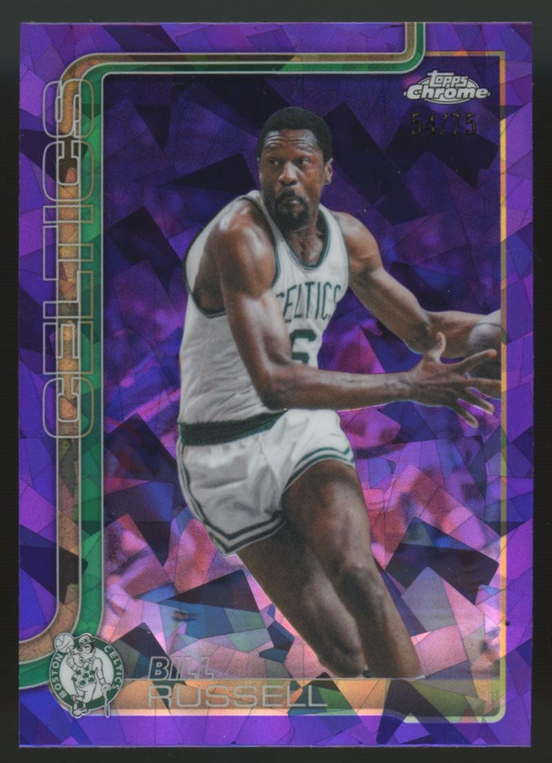 2025-26 Topps Chrome Update Sapphire Bill Russell Purple /75 #141
