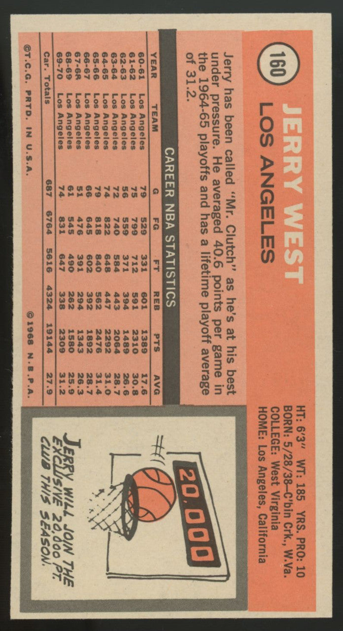 1970-71 Topps Jerry West #160 NM