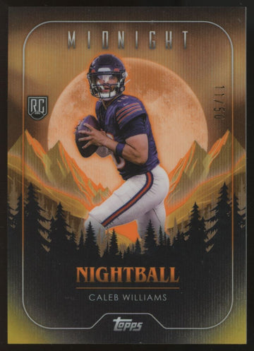 2024 Topps Midnight Caleb Williams RC Nightball /50 #NB-5