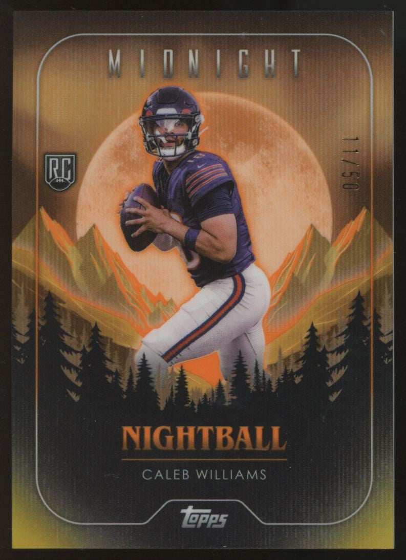 2024 Topps Midnight Caleb Williams RC Nightball /50 #NB-5