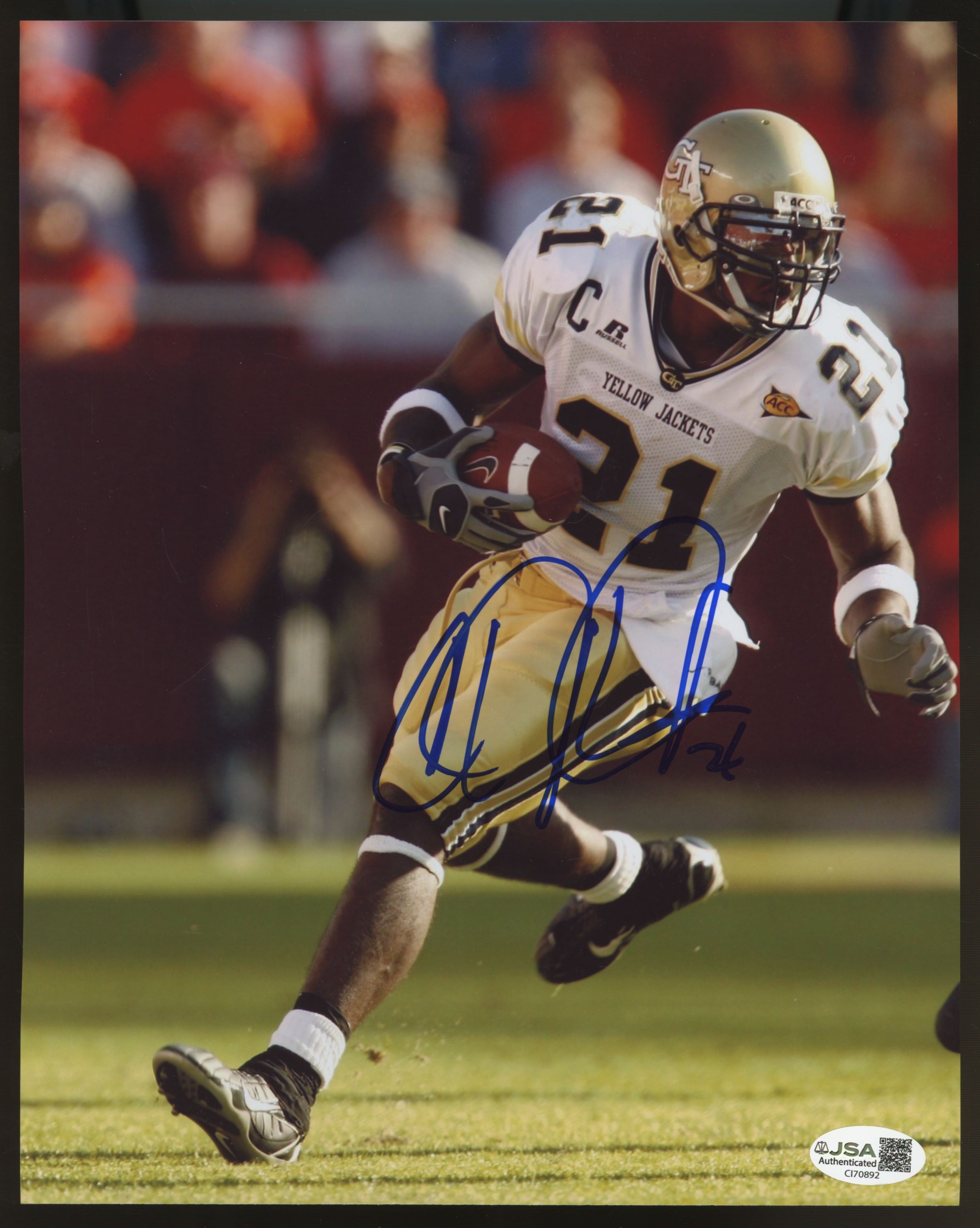 Calvin Johnson Signed Autographed 8x10 Photo JSA *892