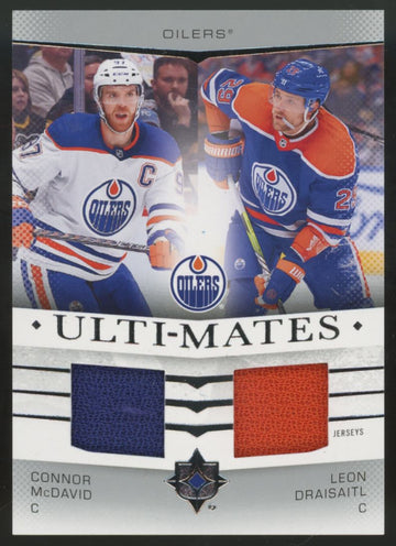 2024-25 UD Ultimate Connor McDavid, Leon Draisaitl Ulti-Mates Dual Patch #UTM-MD