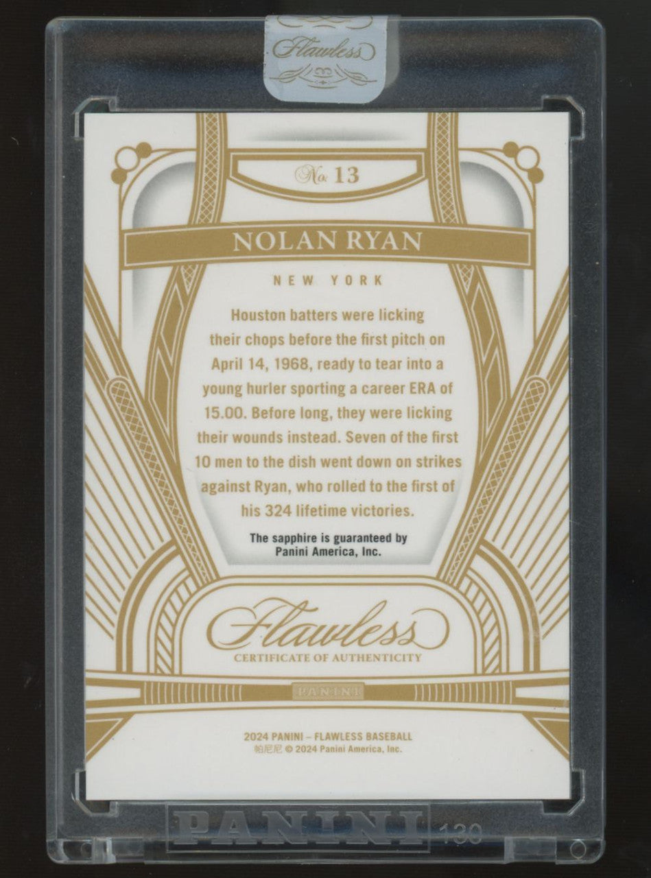 2024 Panini Flawless Nolan Ryan Sapphire /15 #13