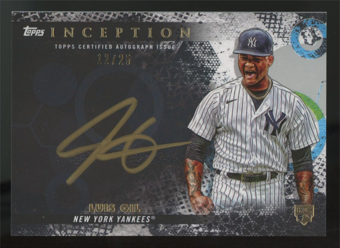2022 Topps Inception Luis Gil Silver Signings Gold Auto /25 #ISS-LG
