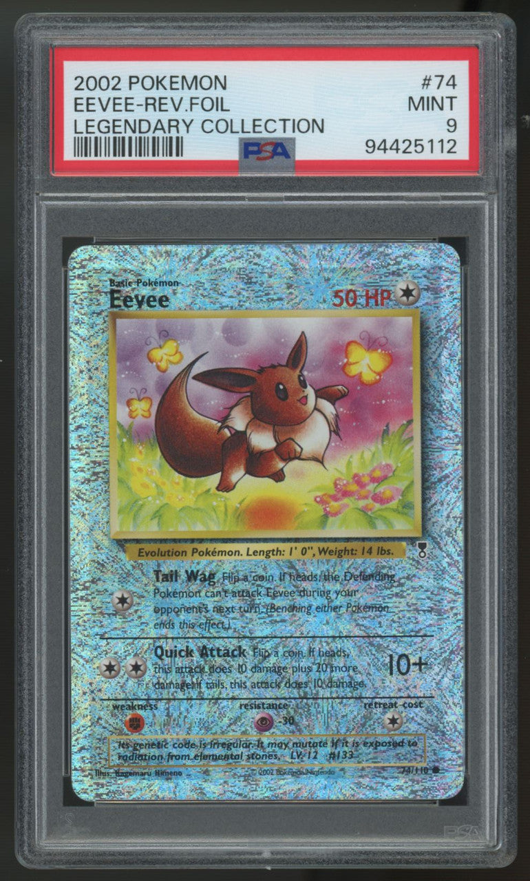 2002 Pokemon Eevee Legendary Collection Reverse Holo #74 PSA 9