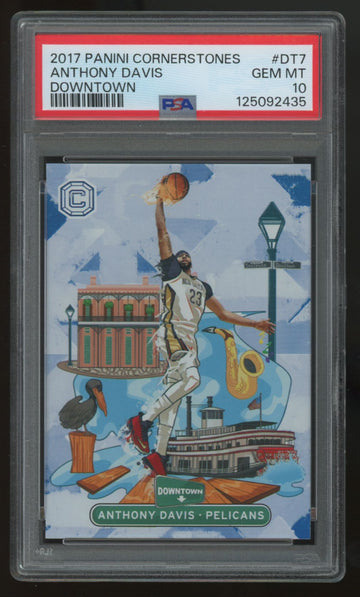 2017-18 Panini Cornerstones Anthony Davis Downtown SSP #DT7 PSA 10