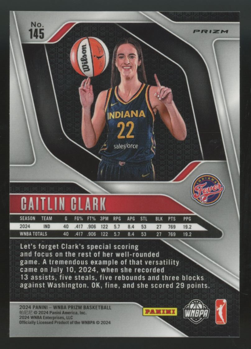 2024 Panini WNBA Prizm Caitlin Clark RC Green #145
