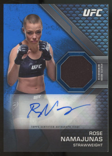 2020 Topps UFC Knockout Rose Namajunas Knockout Auto Patch /50 #KAR-RN