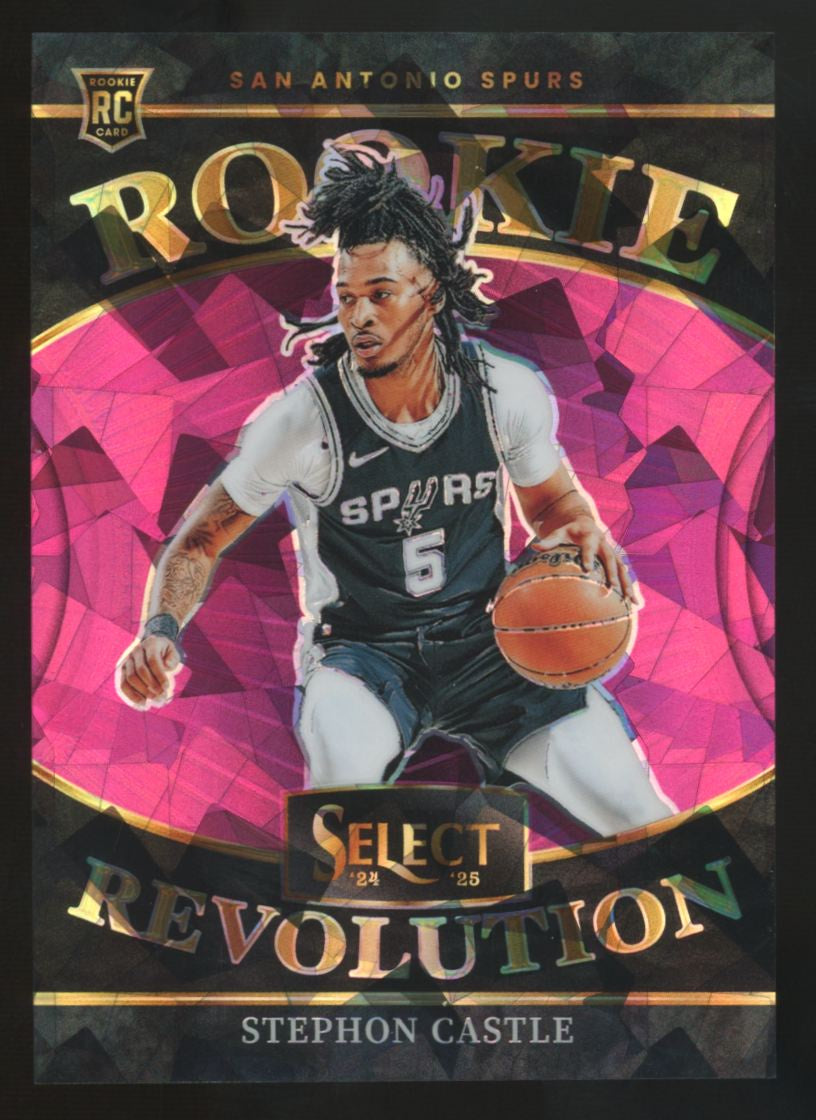 2024/25 Select Stephon Castle RC Rookie Revolution Pink Cracked Ice /99 #17