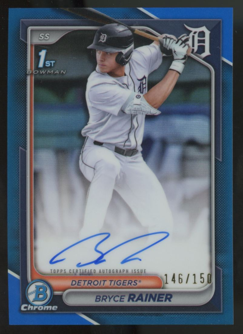 2024 Bowman Chrome Bryce Rainer 1st Blue Refractor Auto /150 #CPA-BR