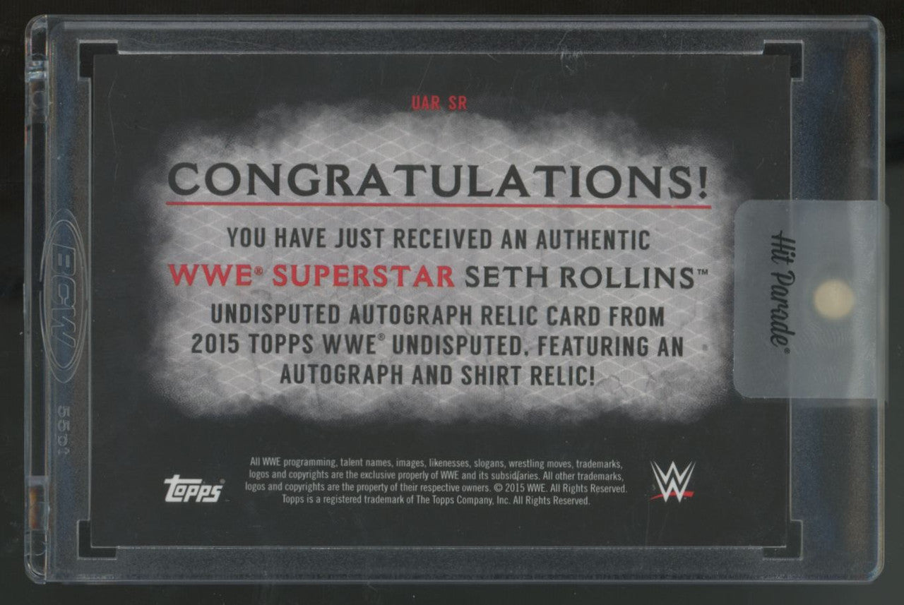 2015 Topps WWE Undisputed Seth Rollins Patch Auto /50 #UAR-SR