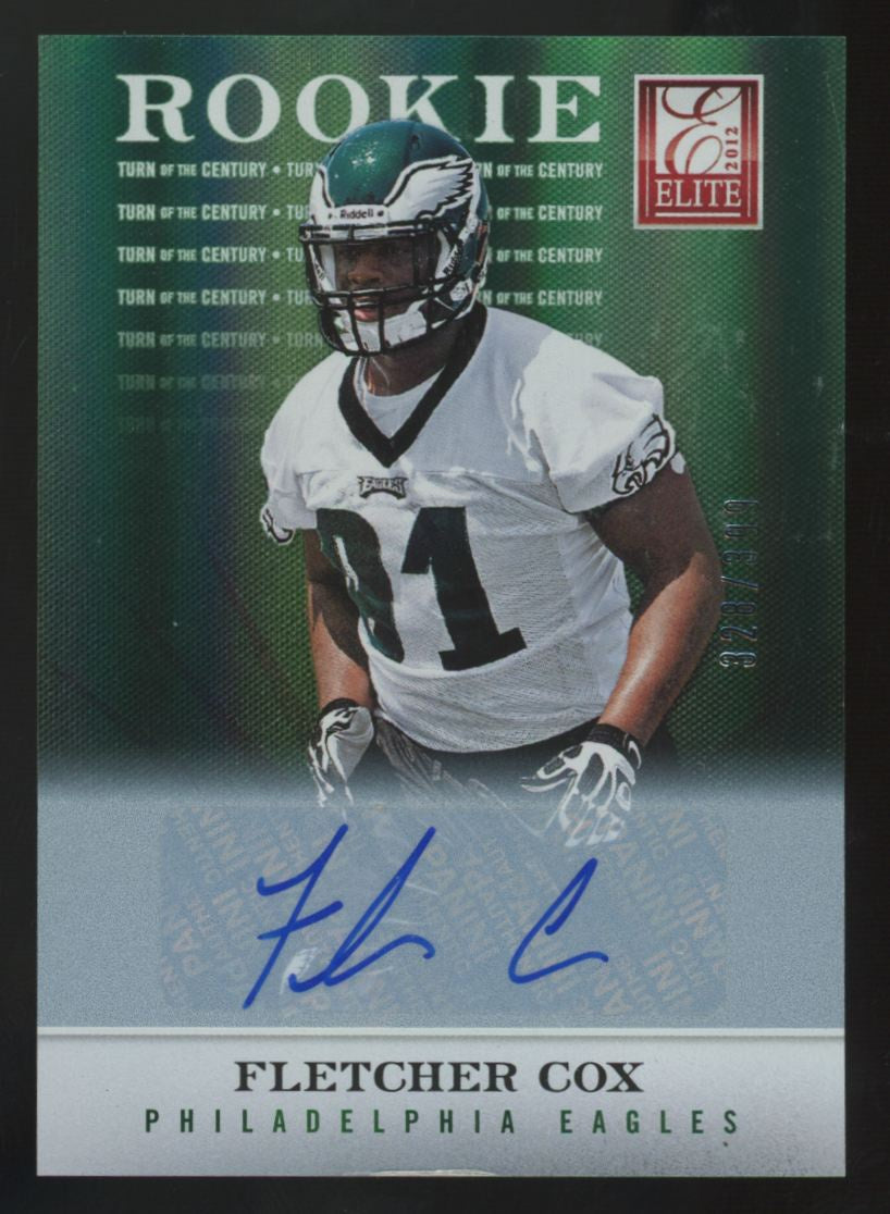 2012 Donruss Elite Fletcher Cox RC Turn Of The Century Auto /399 #120 *Read*
