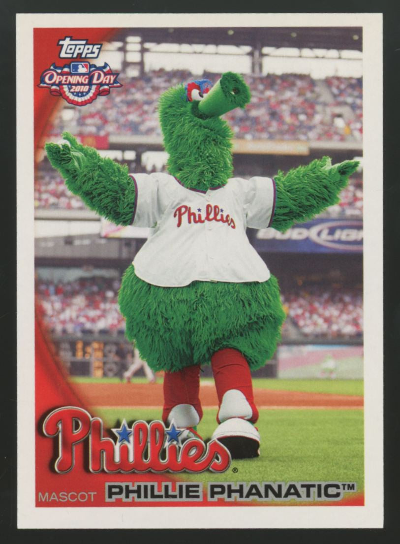 2010 Topps Opening Day Mascots Complete Set (1-25) Phillie Phanatic