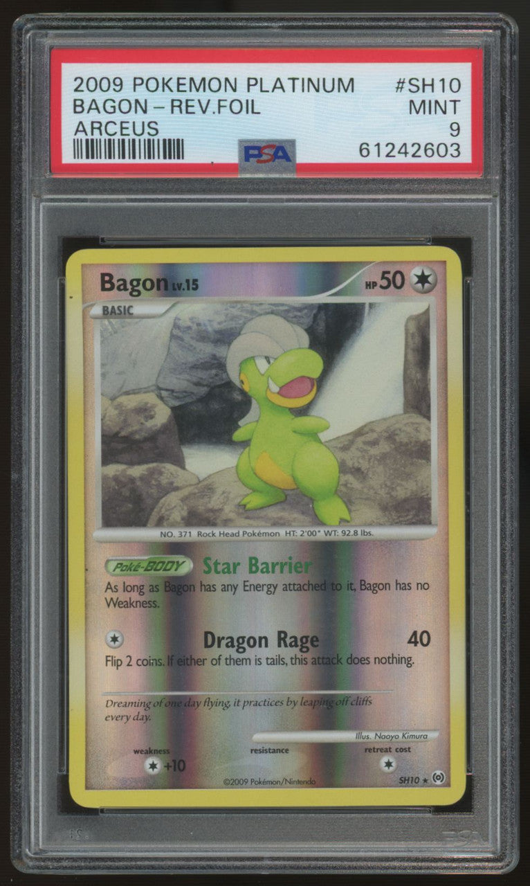 2009 Pokemon Bagon Arceus Reverse Holo #SH10 PSA 9
