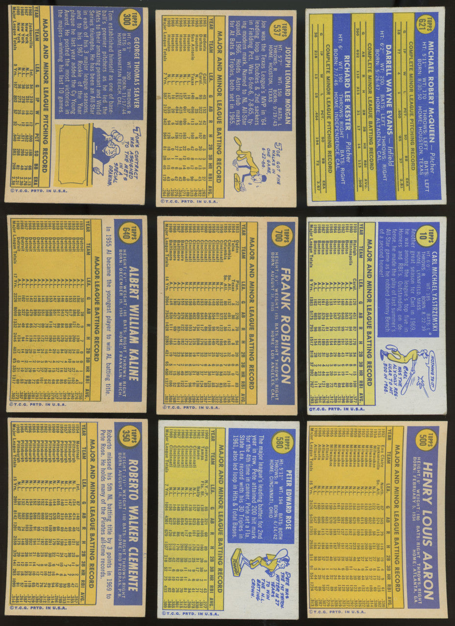 1970 Topps Baseball Complete Set (720) VG-EX Overall