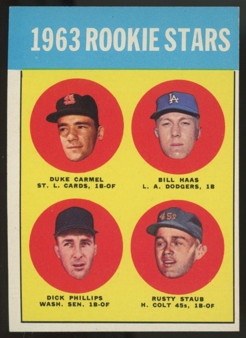 1963 Topps Rusty Staub RC Rookie Stars #544 EX/MT