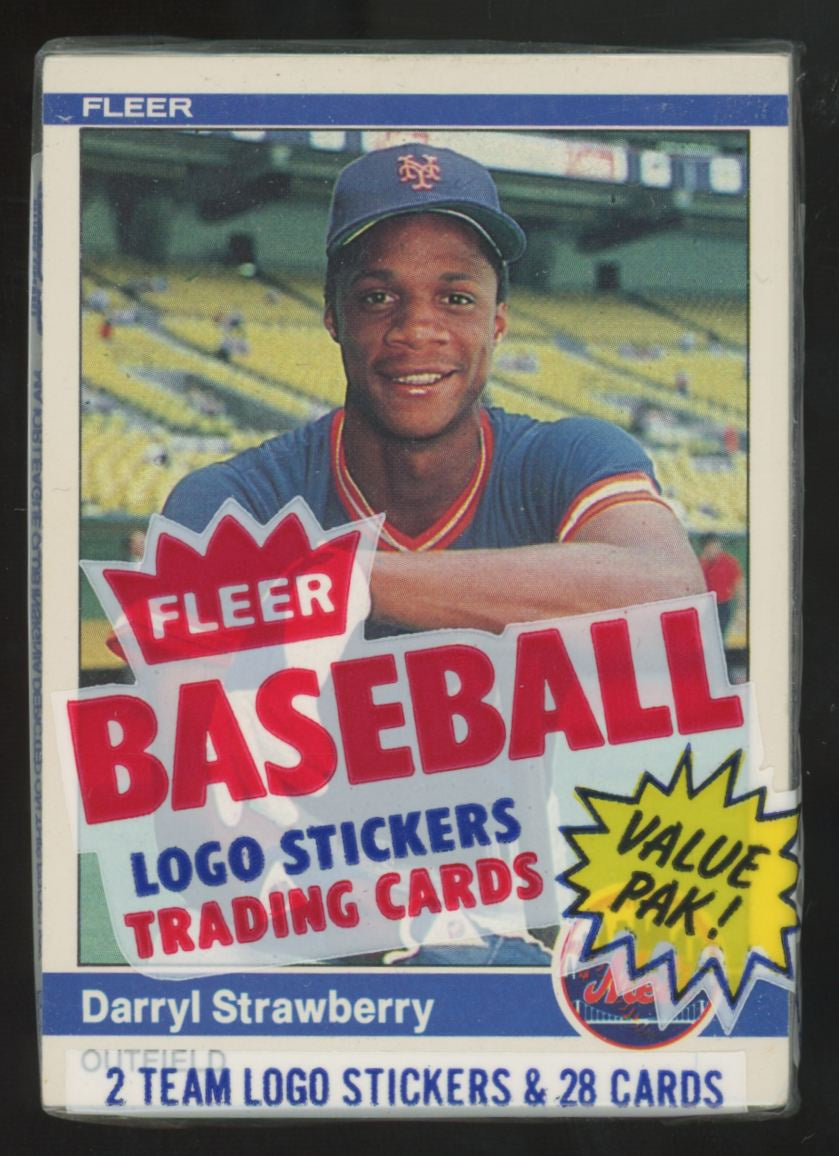 1984 Fleer Baseball Cello Pack Strawberry Top