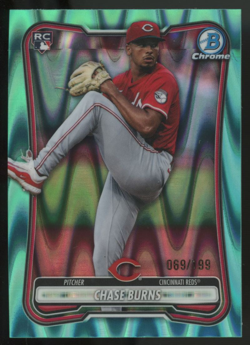2026 Bowman Chrome Chase Burns RC Aqua Raywave Refactor /199 #27