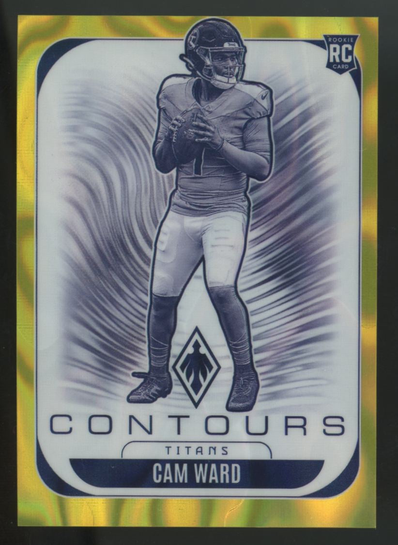2025 Panini Phoenix Cam Ward RC Yellow Lava Contours /99 #31