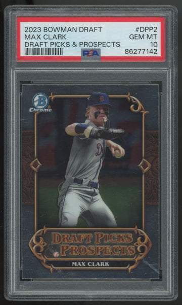 2023 Bowman Chrome Draft Max Clark Picks & Prospects #DPP-2 PSA 10