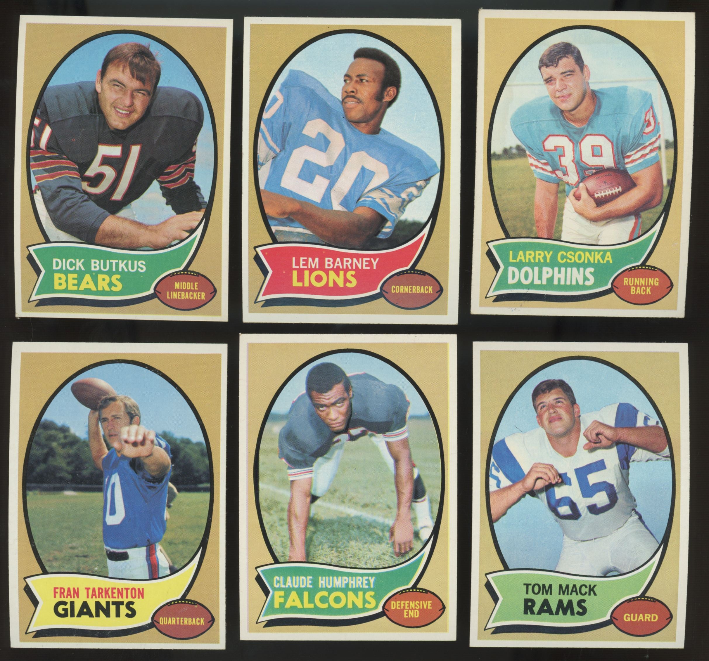 1970 Topps Football Complete Set EX-NM