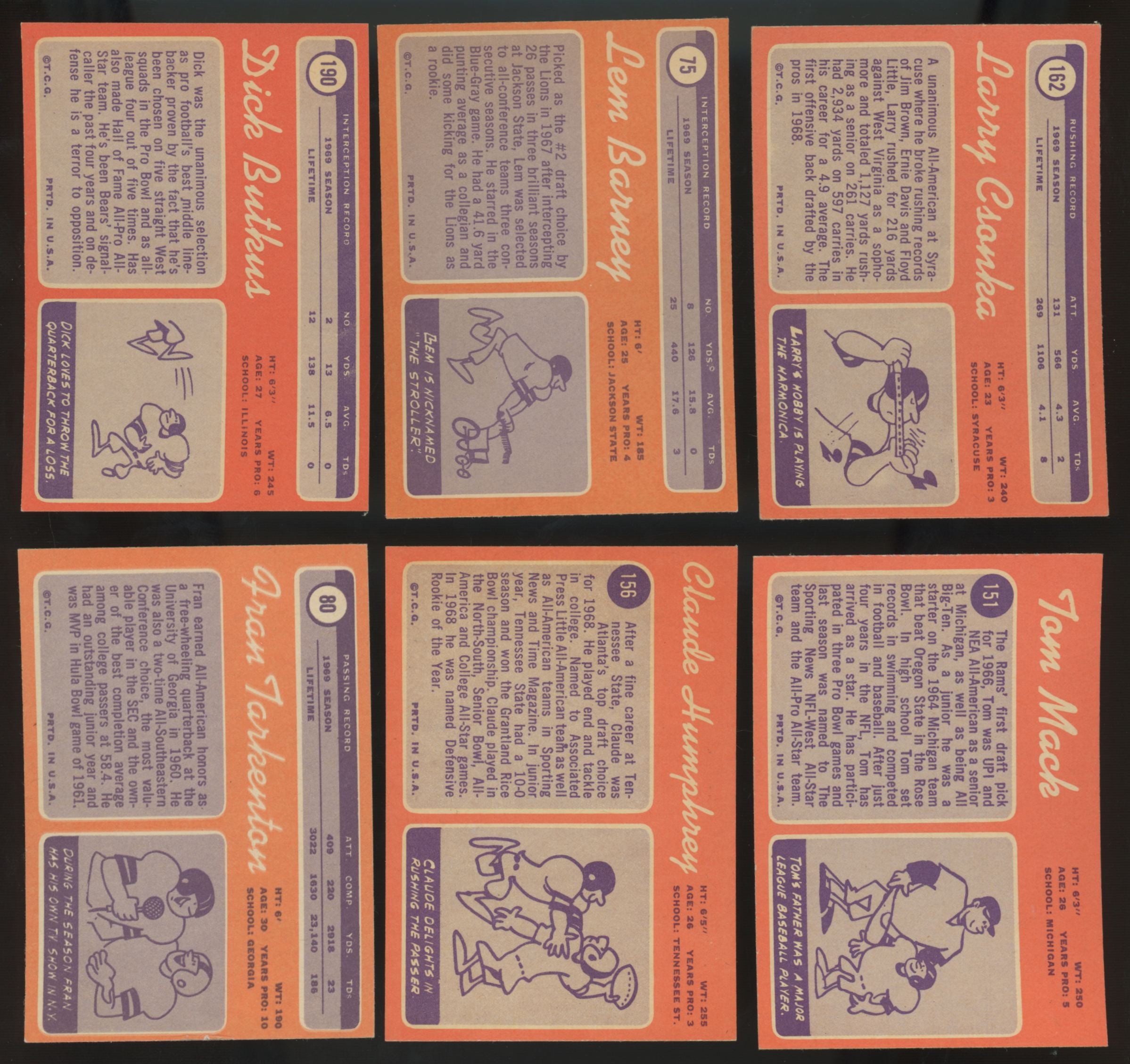 1970 Topps Football Complete Set EX-NM