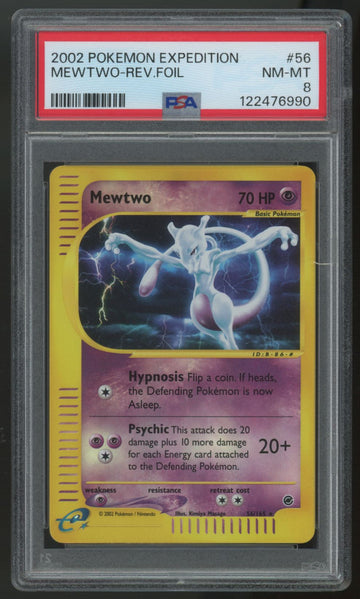 2002 Pokemon Mewtwo Expedition Reverse Holo #56 PSA 8 (B)