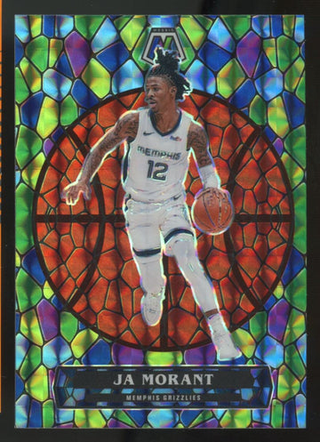 2020-21 Panini Mosaic Ja Morant Stained Glass SSP #6