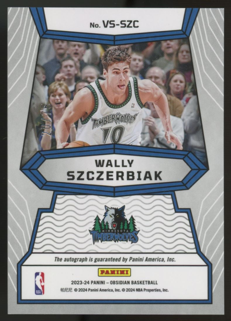 2023-24 Obsidian Wally Szczerbiak Volcanic Auto Orange Flood /75 #VS-SZC