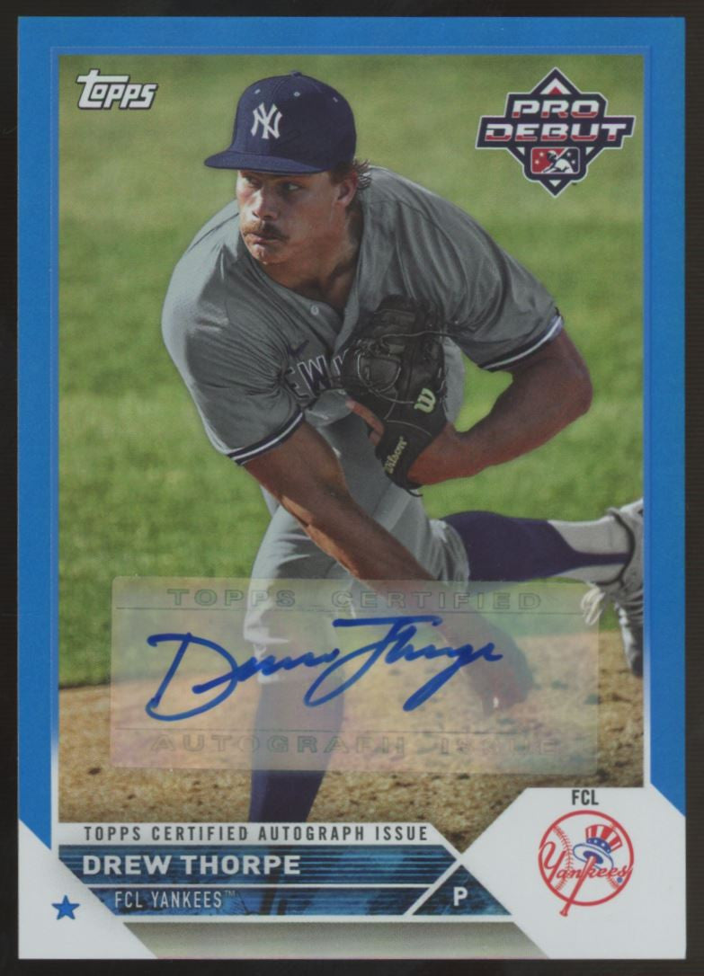 2023 Topps Pro Debut Drew Thorpe Auto Blue /150 #PD-104