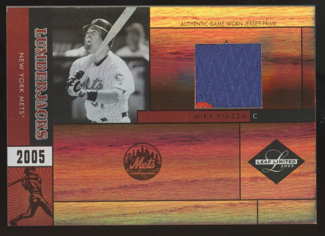 2005 Leaf Limited Mike Piazza Lumberjacks Prime Patch /50 #LJ-24