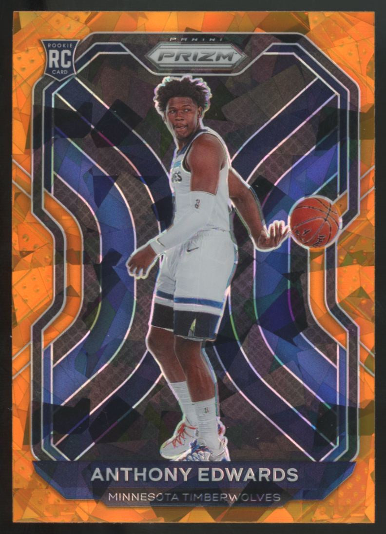 2020-21 Panini Prizm Anthony Edwards RC Orange Ice #258 *Read*