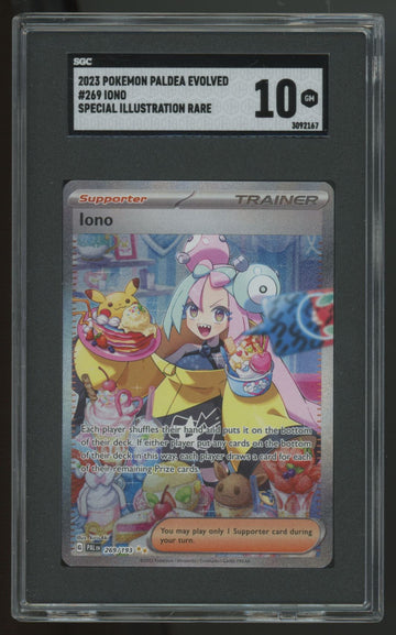 2023 Pokemon Iono Paldea Evolved Special Illustration Rare #269 SGC 10