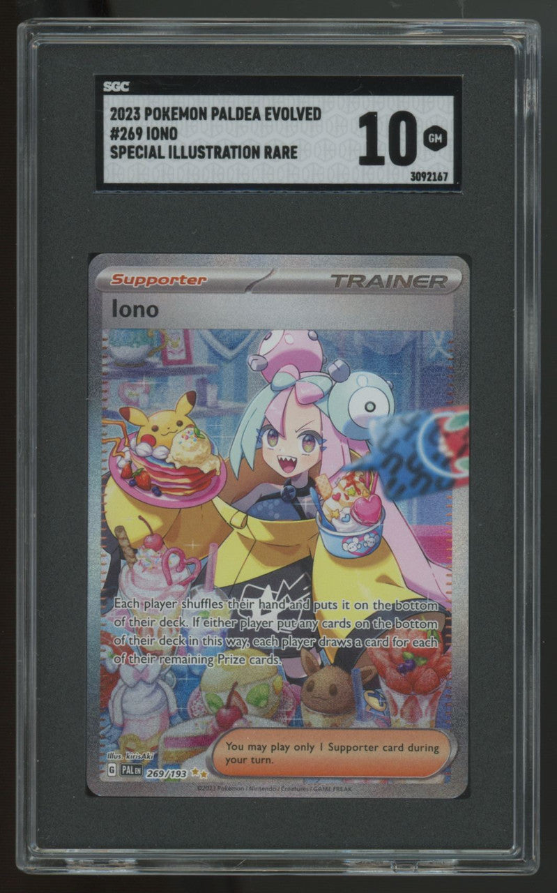 2023 Pokemon Iono Paldea Evolved Special Illustration Rare #269 SGC 10