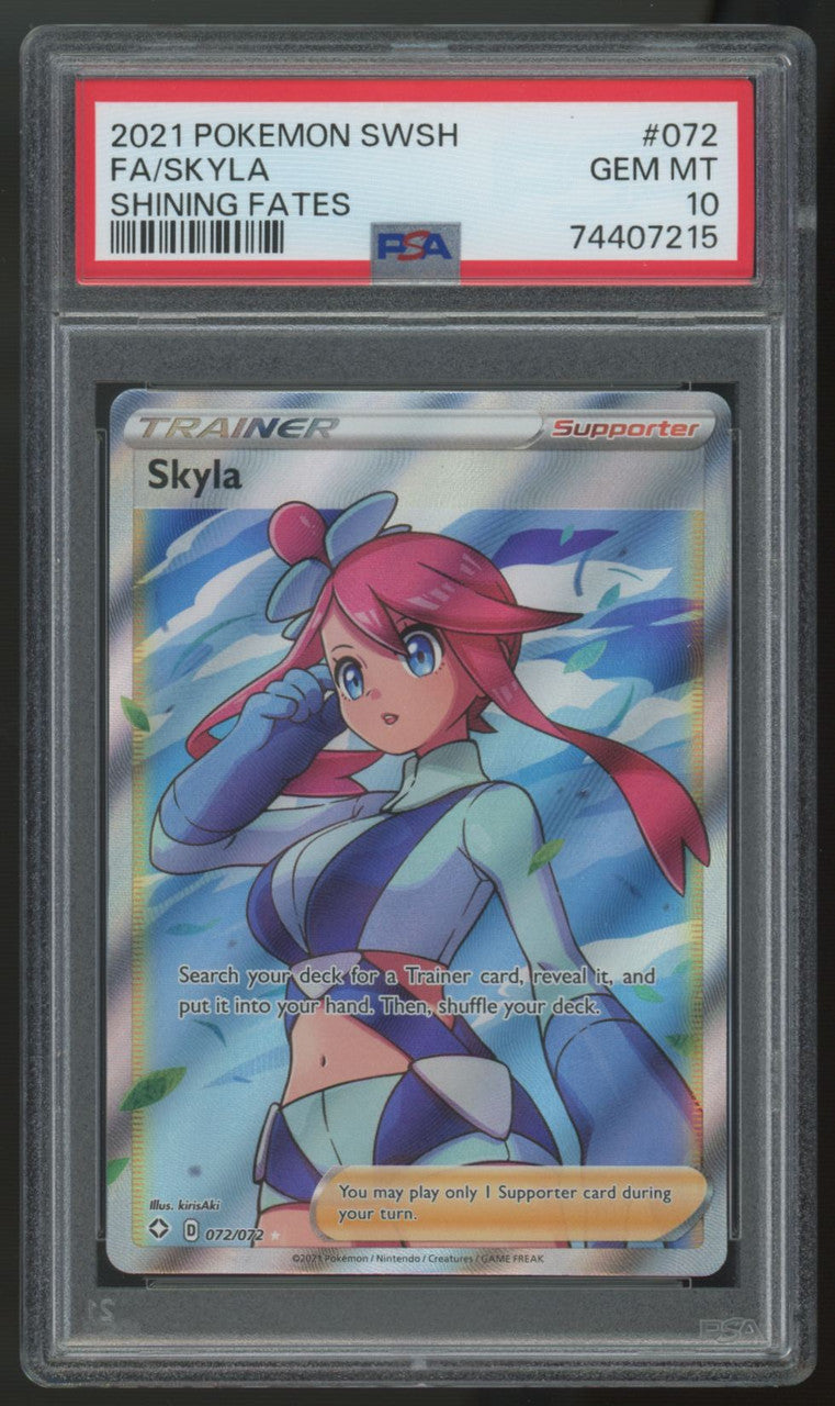 2021 Pokemon Skyla Shining Fates Full Art #072 PSA 10 (B)