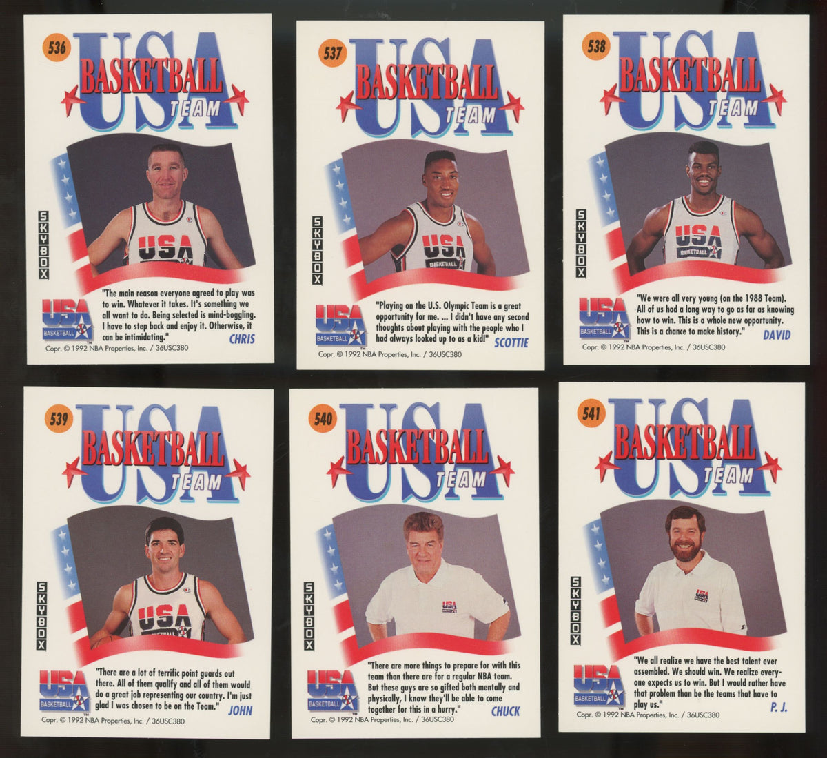 1991-92 SkyBox Team USA Complete Set (34/34)