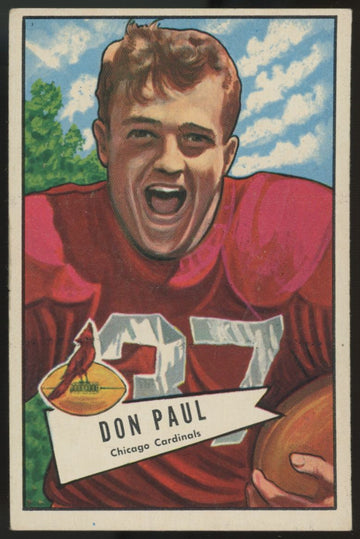 1952 Bowman Large Don Paul #103 VG/EX
