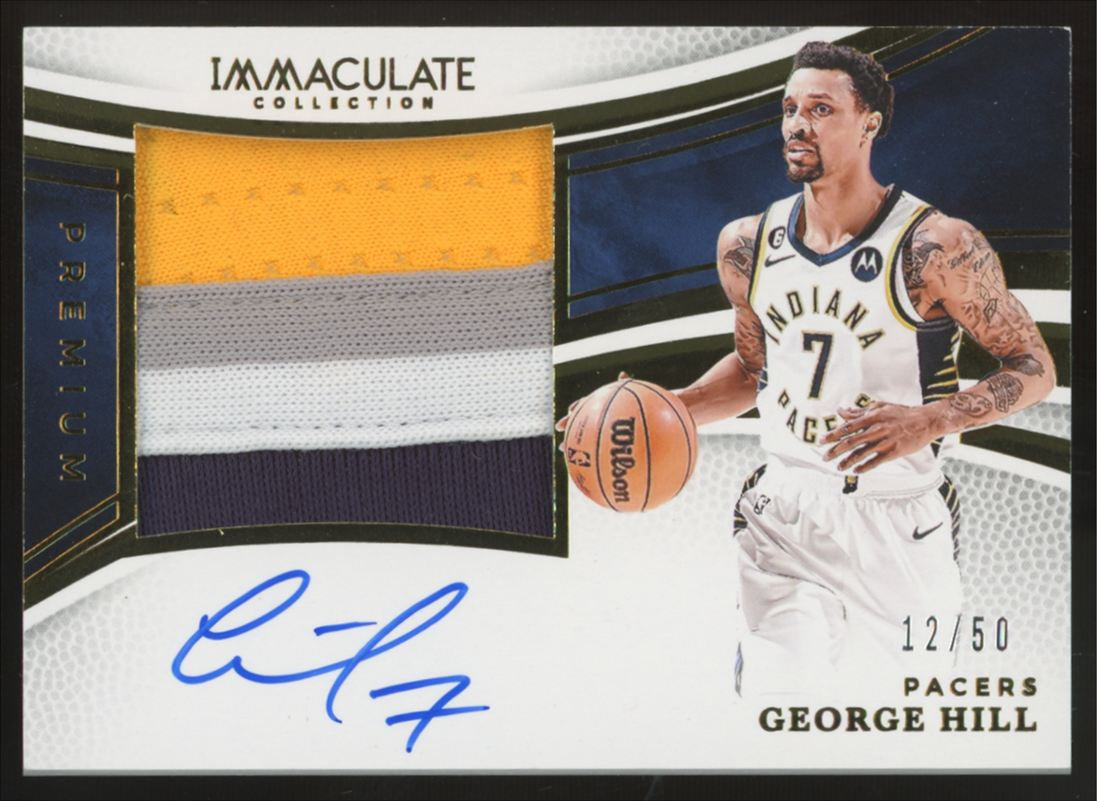 2024-25 Panini Immaculate George Hill Premium Patch Auto /50 #PPA-GHL
