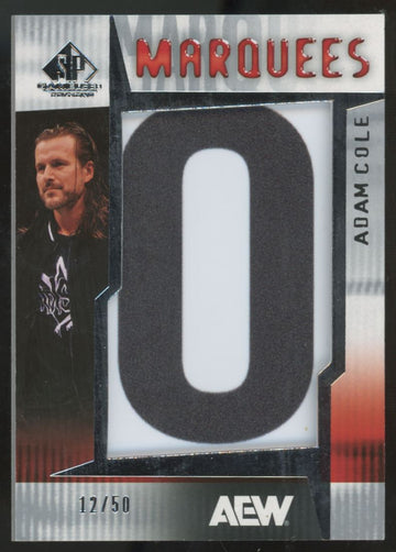2025 Upper Deck SP Game Used AEW Adam Cole Marquees Patch /50 #MQ-AC
