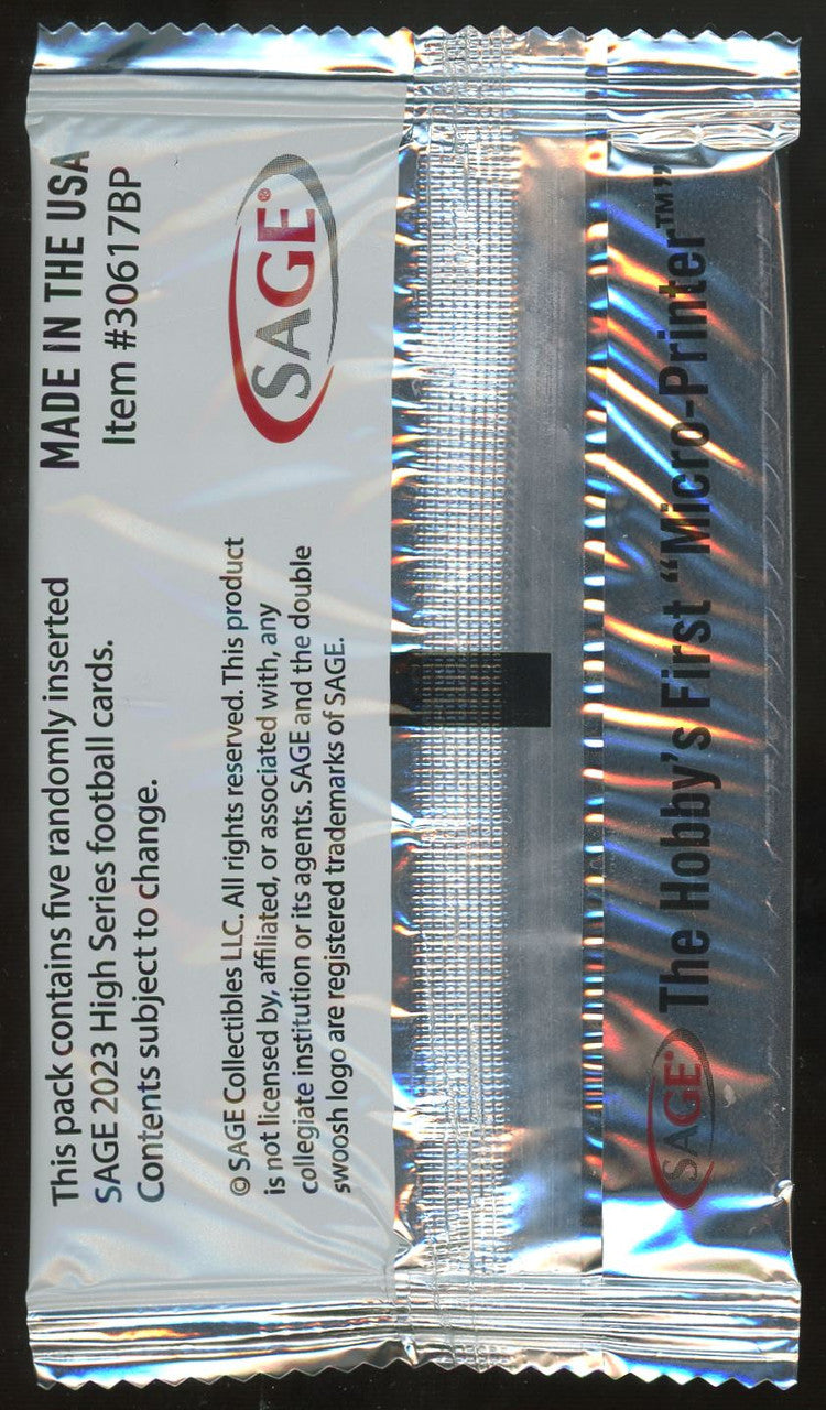 2020-2023 Sage Football Lot of 7 Sealed Packs Hit Artistry