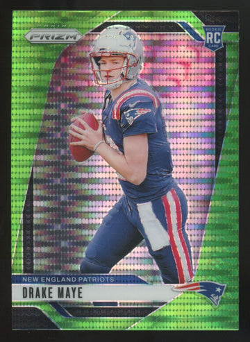 2024 Panini Prizm Drake Maye RC Neon Green Pulsar #328