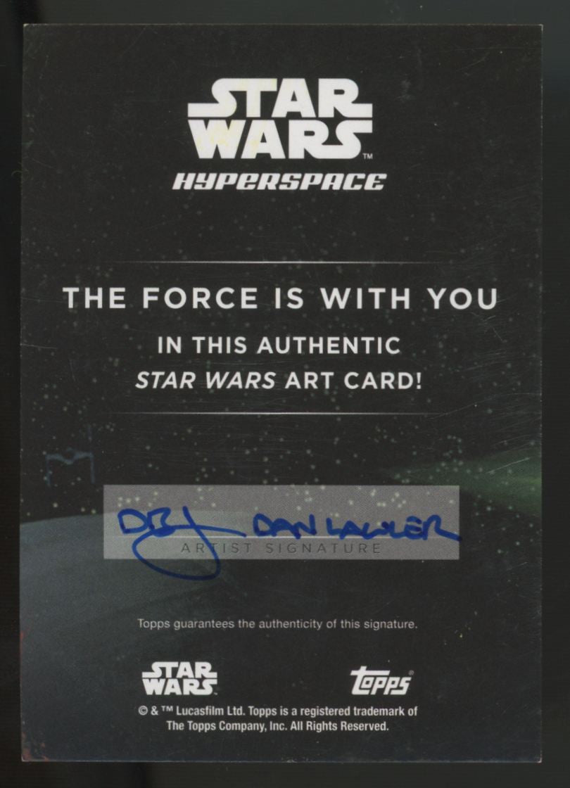 2024 Star Wars Hyperspace Obi-Wan Kenobi Mustafar Art Card Auto Dan Lawler