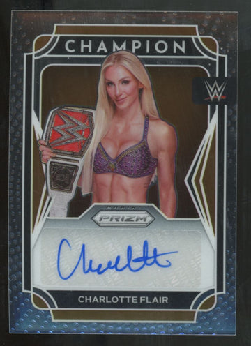 2022 Panini Prizm WWE Charlotte Flair Champion Auto #CS-CFL
