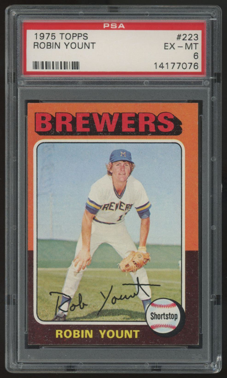 1975 Topps Robin Yount RC #223 PSA 6 *076
